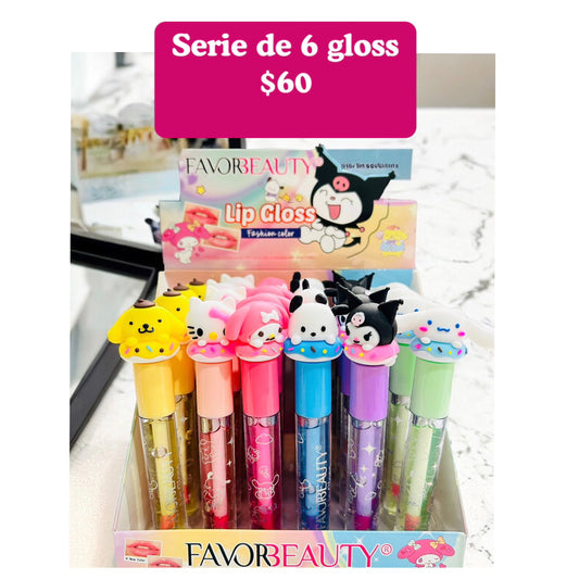 Gloss kuromi, serie de 6 piezas, codigo A73