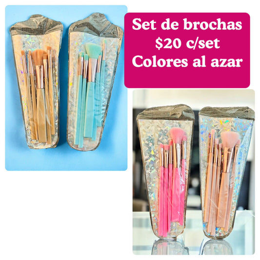 Set de brochas, colores al azar,