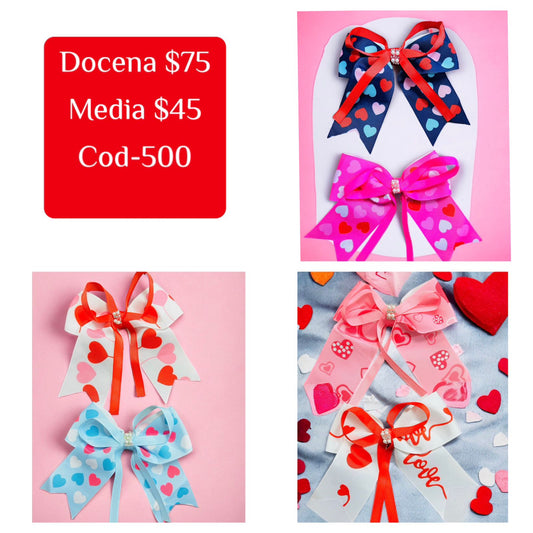 Moño corazon, sencillo, codigo A228