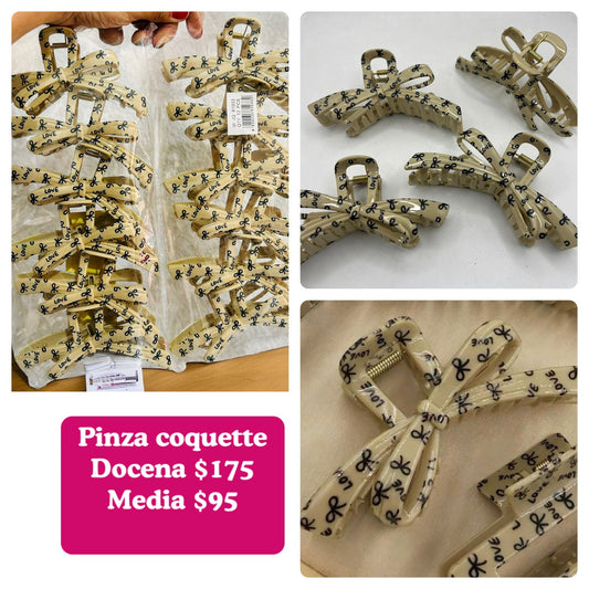 Pinza moños coquette, codigo a195