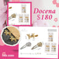 cucas metálicas con mariposa de broche, en set, docena, 23310