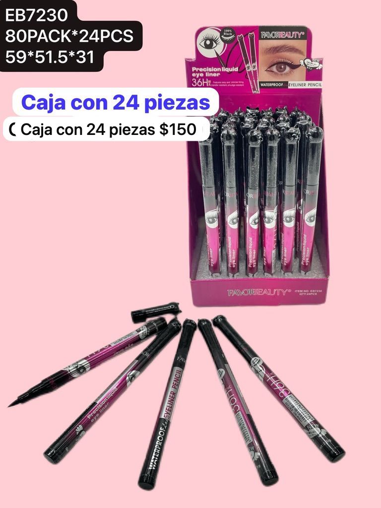paquete de 24 delineadores negros, codigo eb7230