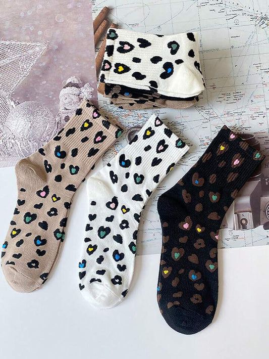 calcetín tipo leopardo largo, codigo a77