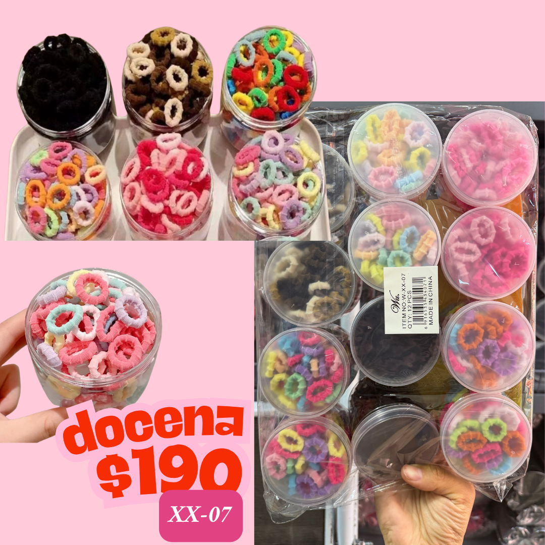 Liga con textura en botes, docena, codigo XX-07