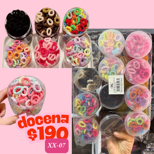 Liga con textura en botes, docena, codigo XX-07