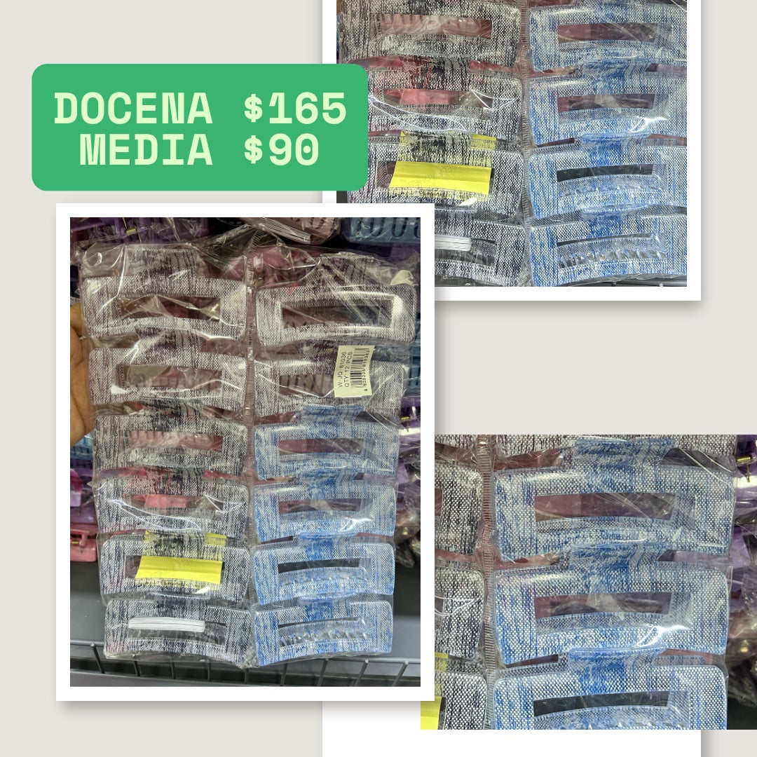 pinza rectángulo rayada, codigo a95