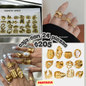 caja de anillos fantasia, con 24 piezas, codigo a210