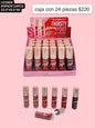 lip gloss con color, caja con 24 piezas, codigo lg3989