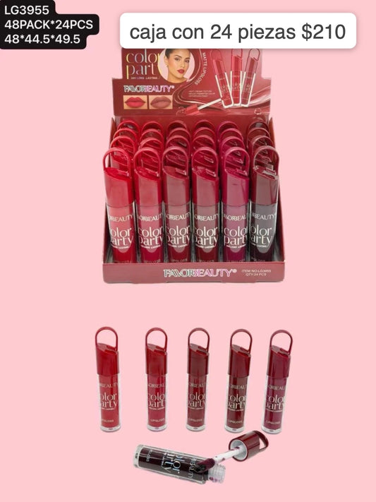 labial liquido, caja con 24 piezas, codigo lg3955