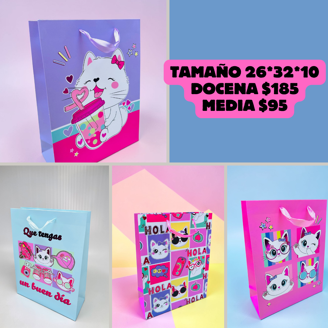 Bolsa de gatitos medida 26*32*10 cm, codigo a903
