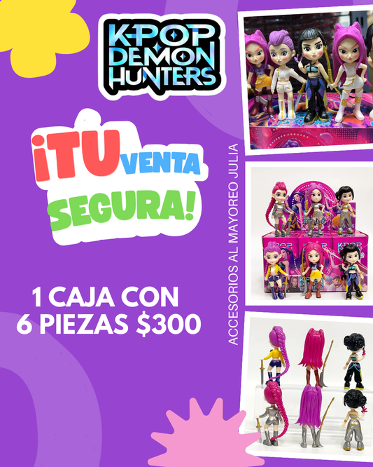 Caja con 6 muñecas demon, codigo a23