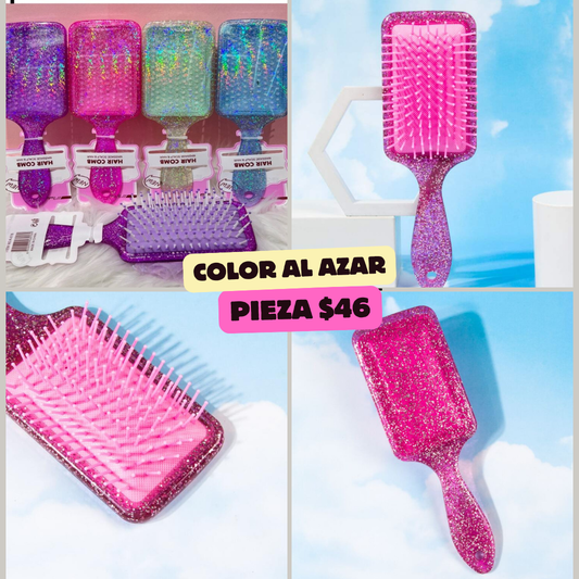 Cepillo con brillos, colores al azar, codigo a254bis