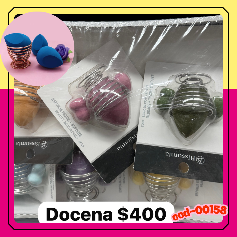Esponjas con mini esponjas en set, docena, codigo 00158