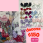scrunchie con colgante de flor, docena, codigo a154