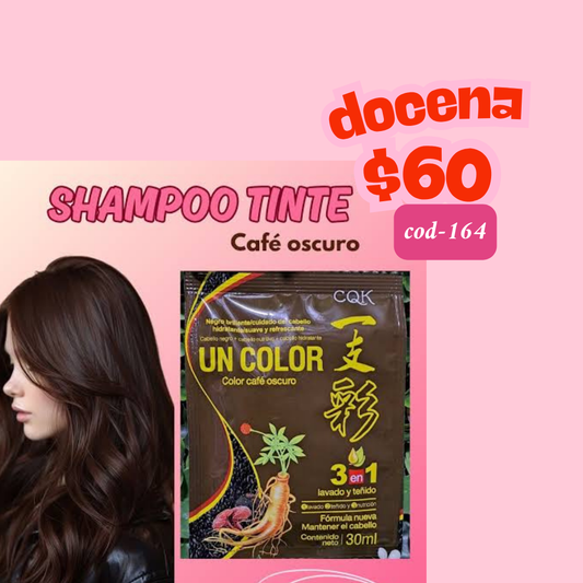 Shampoo con color, docena, codigo a164