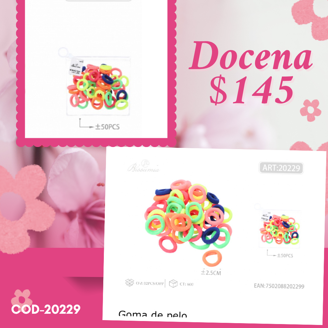 bolsas de ligas pequeñas de tela de colores, docena, codigo 20229