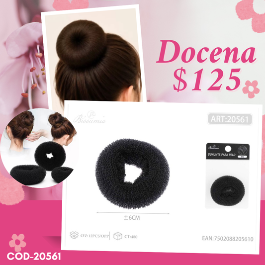 chongo con carton para exhibir de 6 cm de diametro, docena, codigo 20561