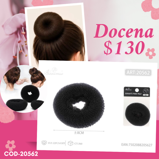 chongo con carton para exhibir de 8 cm de diametro, docena, codigo 20562