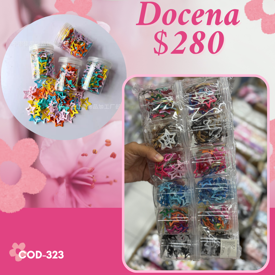 cucas de estrella en bote, docena, codigo a323