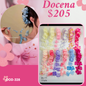 pinza de flores colgantes de colores, docena, codigo a328