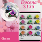 pinza de flores de colores, docena, codigo a330