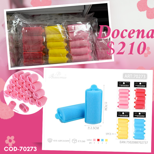 set de tubos de 2.5 cm de diametro, 12 sets, codigo 70273