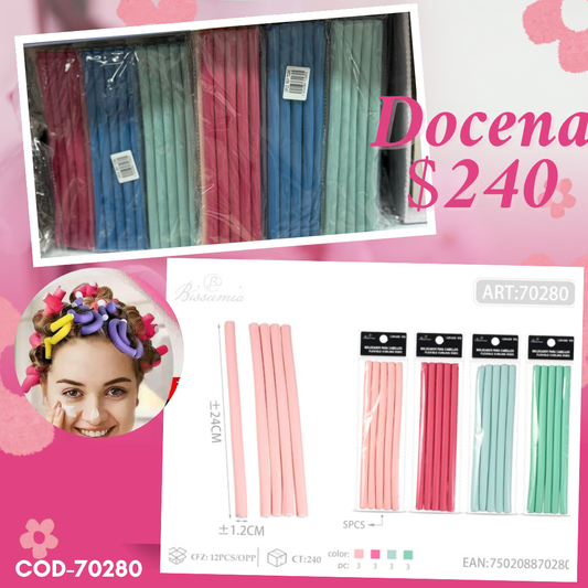 set de tubos flexible para chinos , 12 sets, codigo 70280