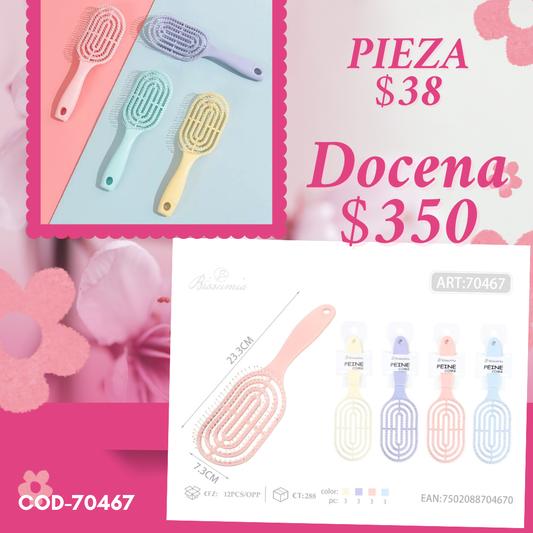 cepillo de colores, especial para no trozar el cabello, codigo a32