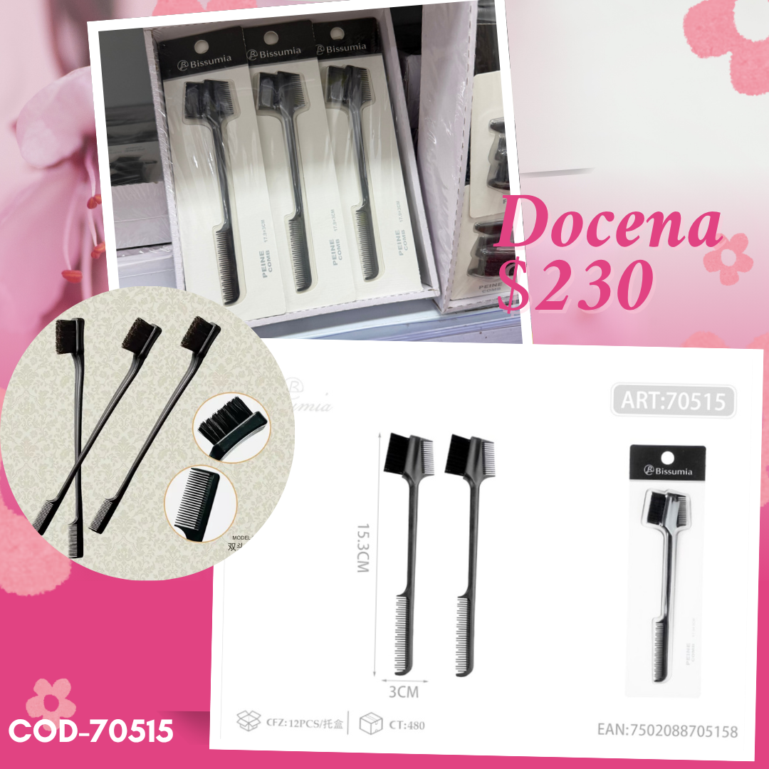 cepillo con peine, docena, codigo 70515