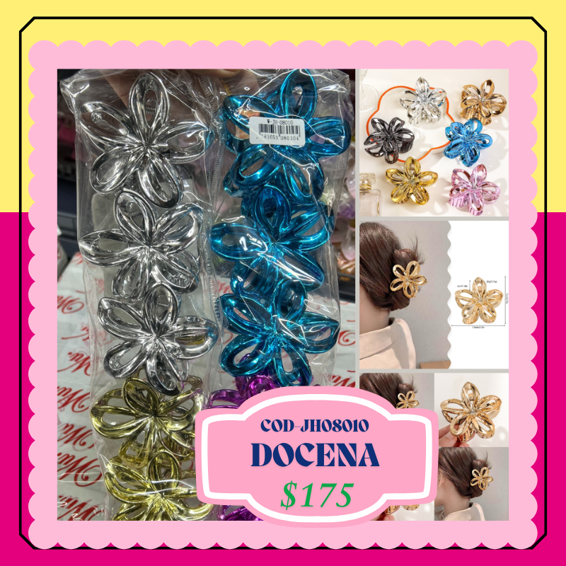 pinza de flor metalica, codigo JH-08010