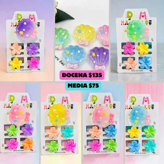 mini pinzas con pasador de Conchita de Colores, codigo a41