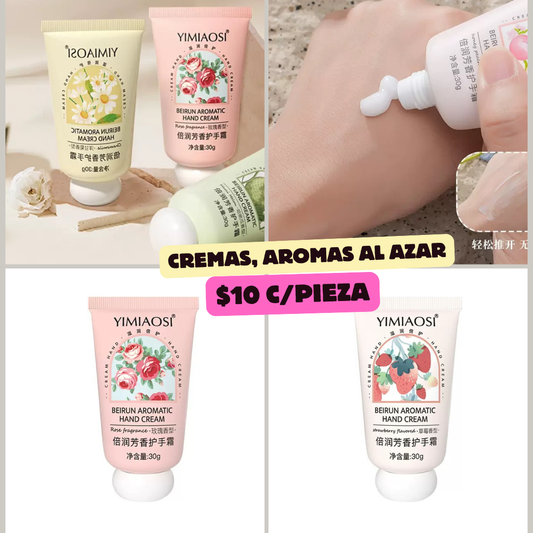 cremas de mano, aromas al azar, codigo a51