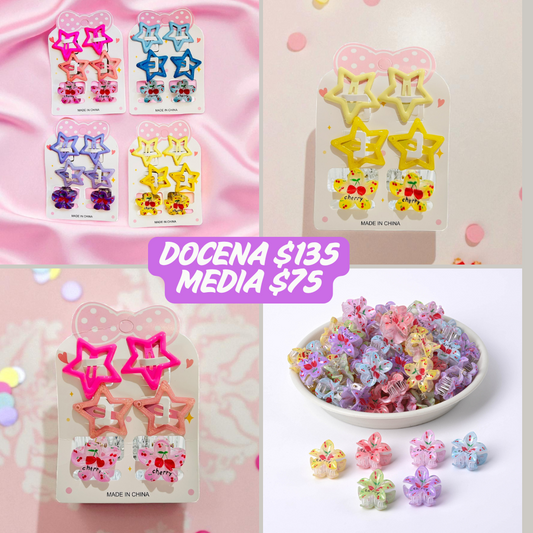 cucas estrella con mini pinzas, codigo a236