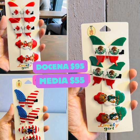 broches de banderas del mundial en tira, codigo a145