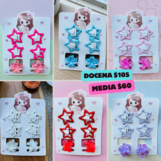 cucas de estrella con mini pinza hawaiana codigo a228