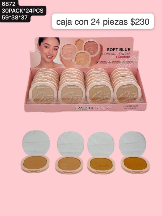 polvo compacto, caja con 24 piezas, codigo 6872