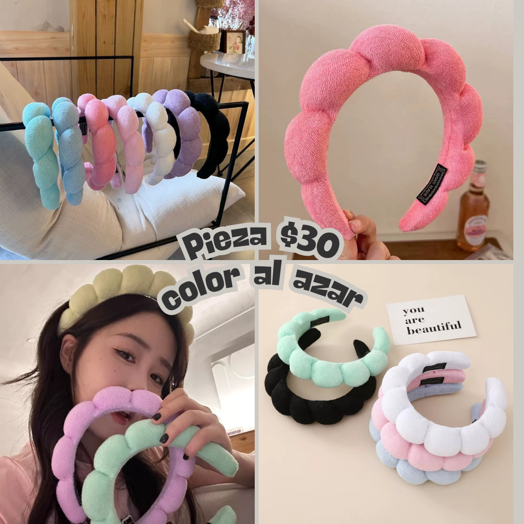 diadema par skincare , pieza, color al azar, codigo a277