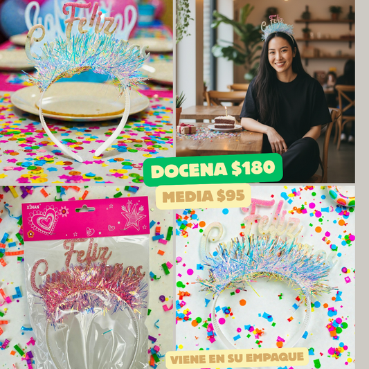 diadema feliz cumpleaños, codigo a229