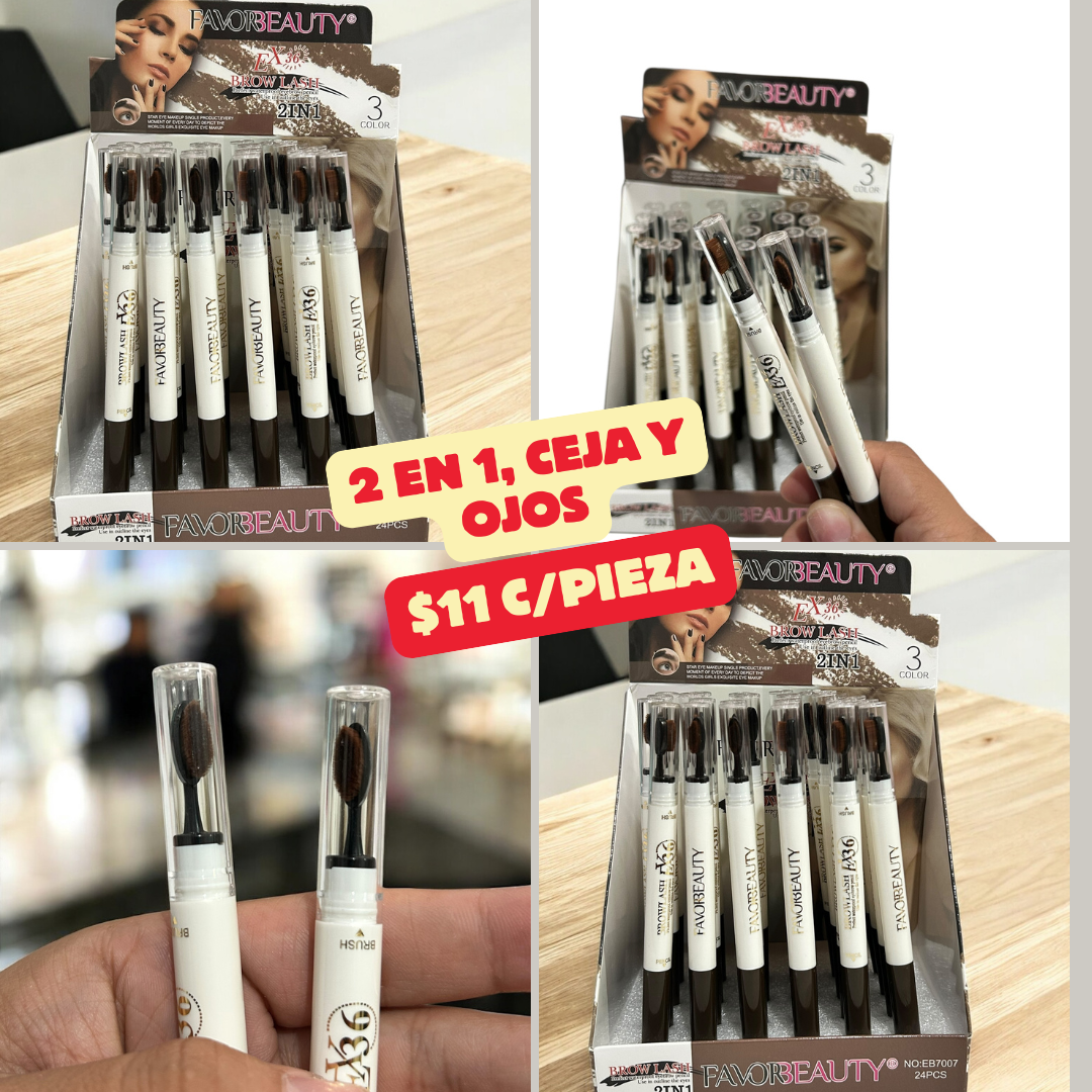 delineador de ceja y delineador de ojo, 2 en 1 , tonos al azar, codigo a702