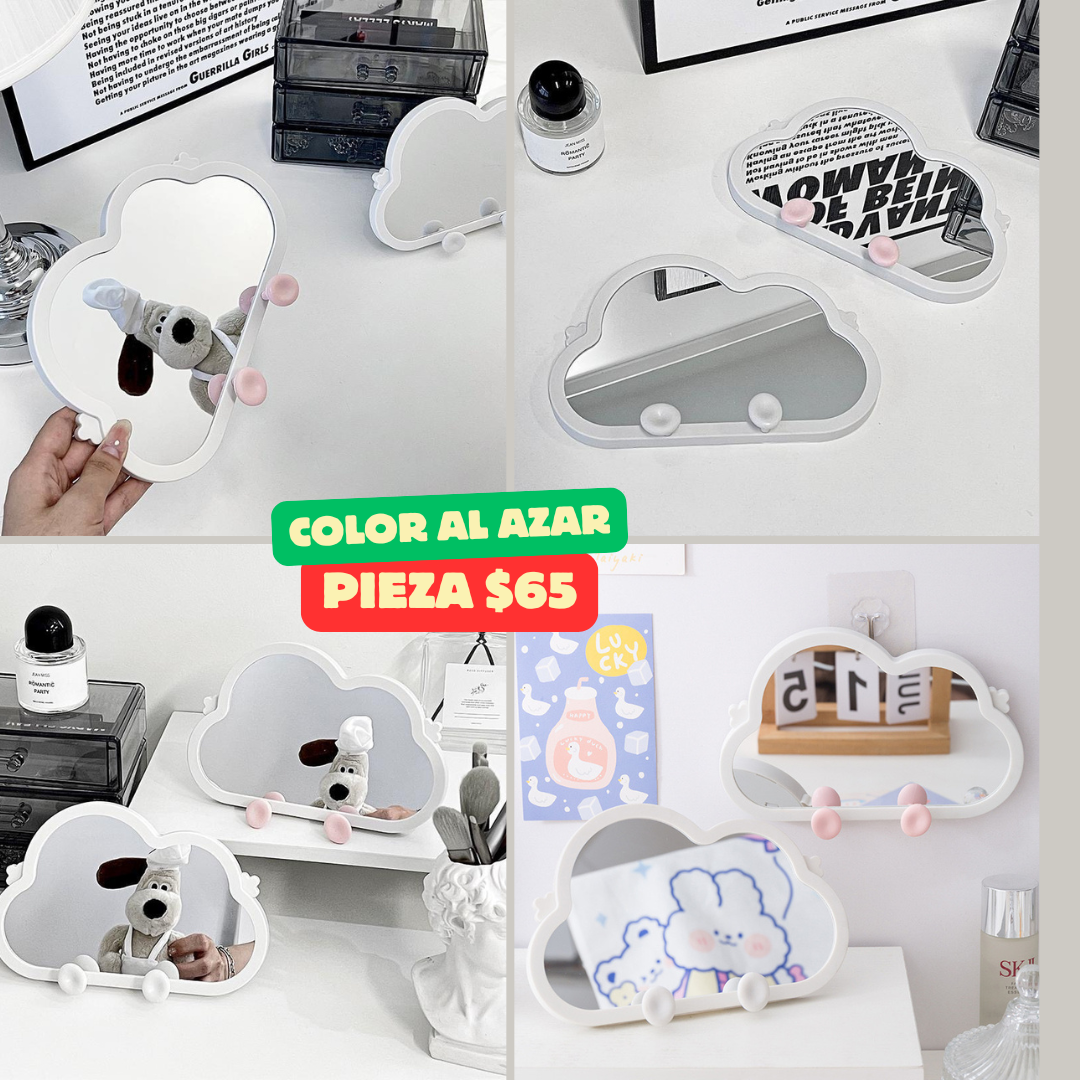 espejo nube, color al azar, codigo AB2