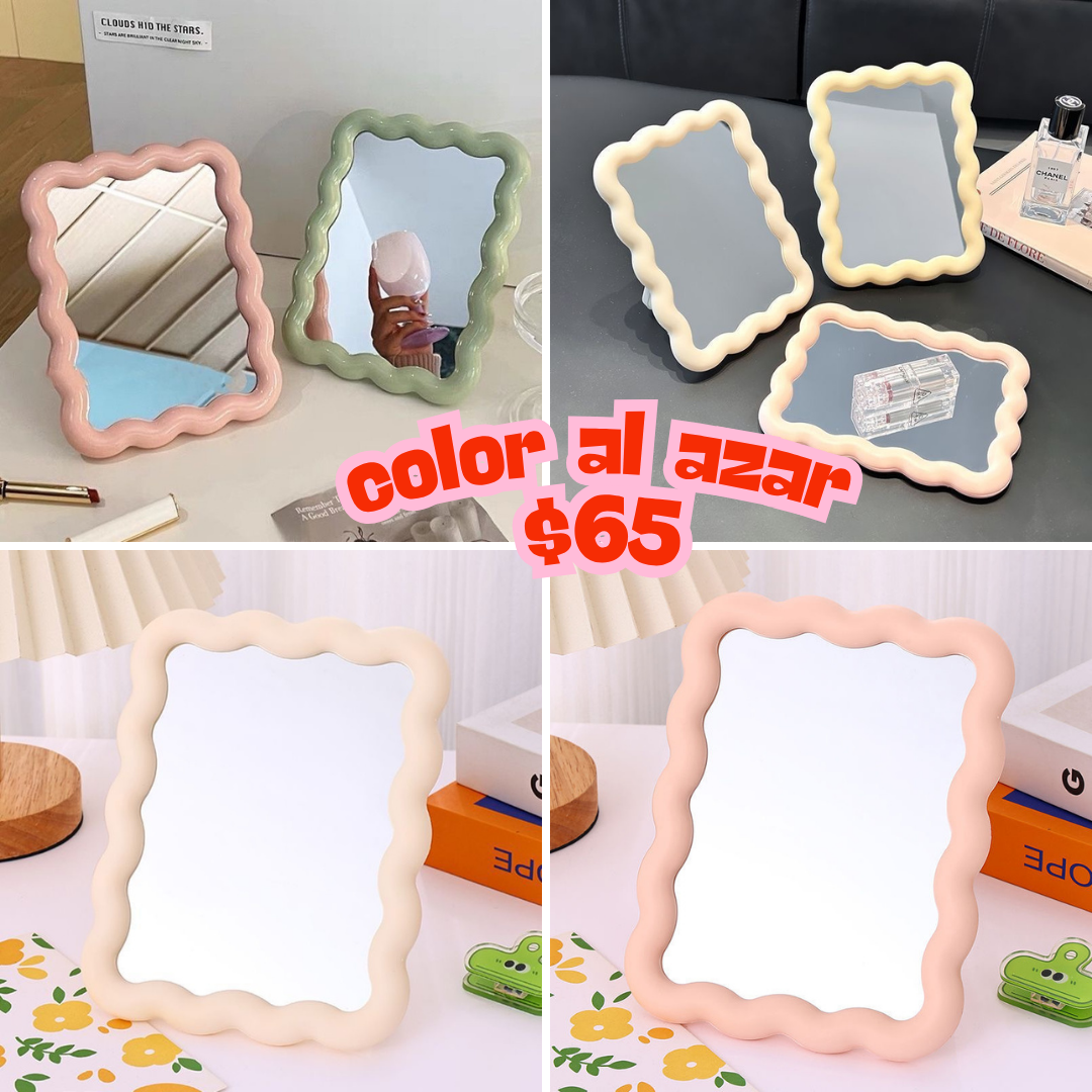 Espejo ondulado, colores al azar, codigo a222bis