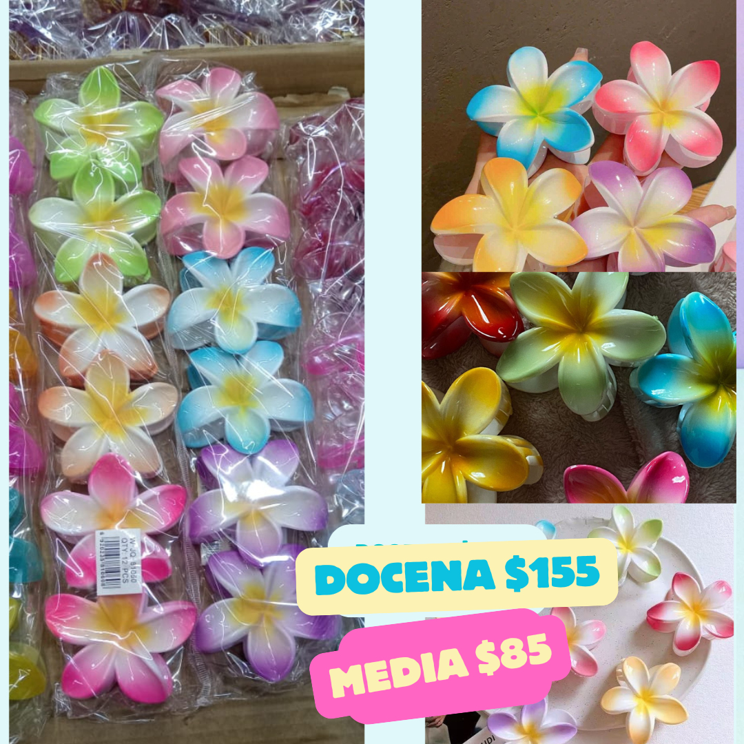 pinza hawaianas con centro amarillo, codigo a209