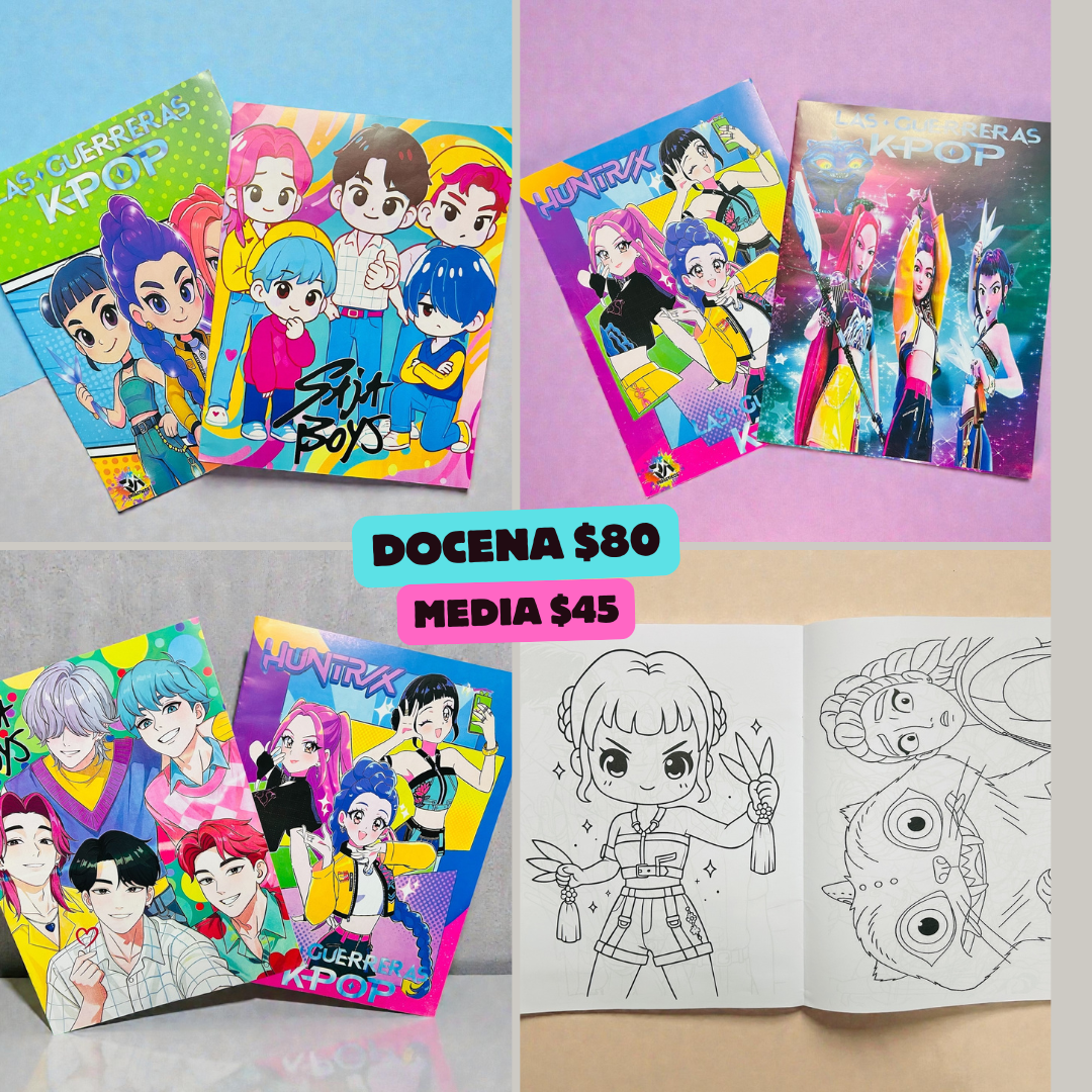 libros de colorear huntrix, código a152