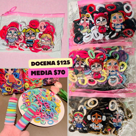 Liga chica de colores en bolsa de las chicas super poderosas, codigo a37