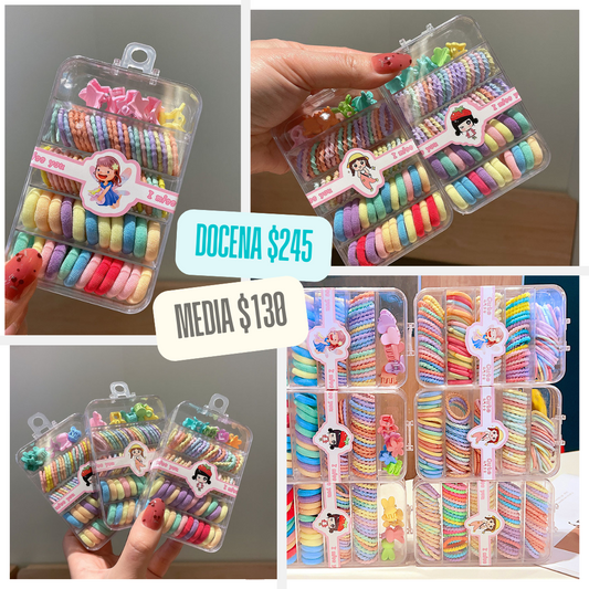 liga en caja con mini pinzas, codigo a207 a159