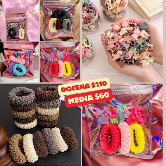 bolsa de liga gruesa con mini pinza, codigo a157