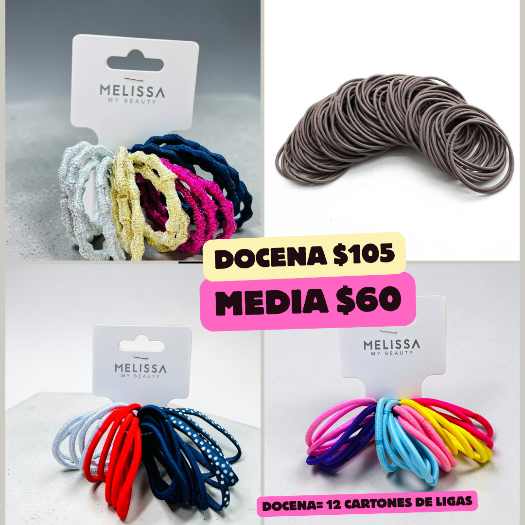 set de ligas de diferentes colores, codigo a300