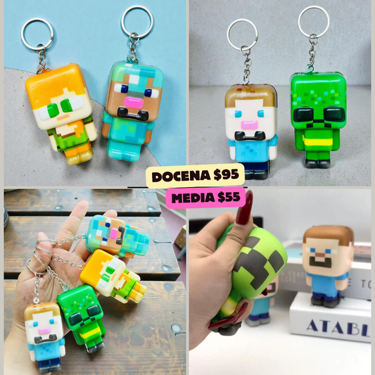 Llaveros squishis Minecraft codigo a153