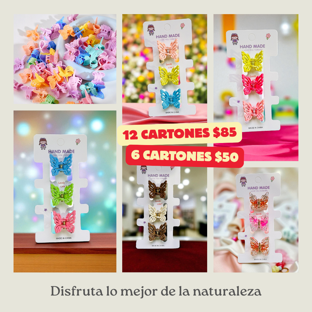 tiras de pinza mariposa de colores, codigo a87
