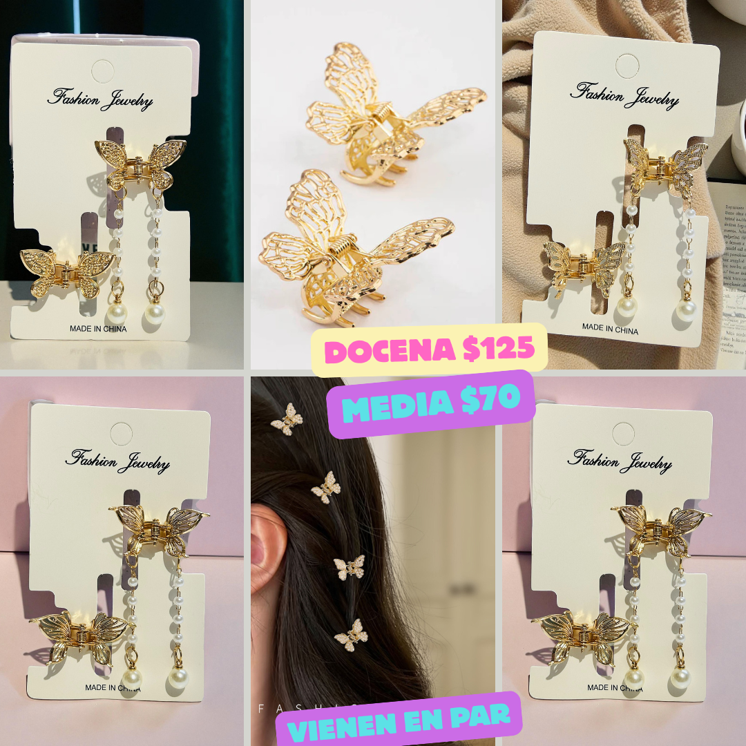 pinza mariposa en par, codigo a88